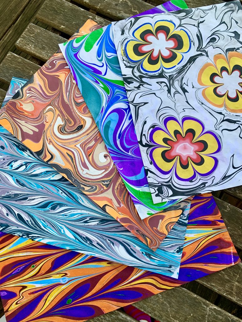 Paint Marbled Paper