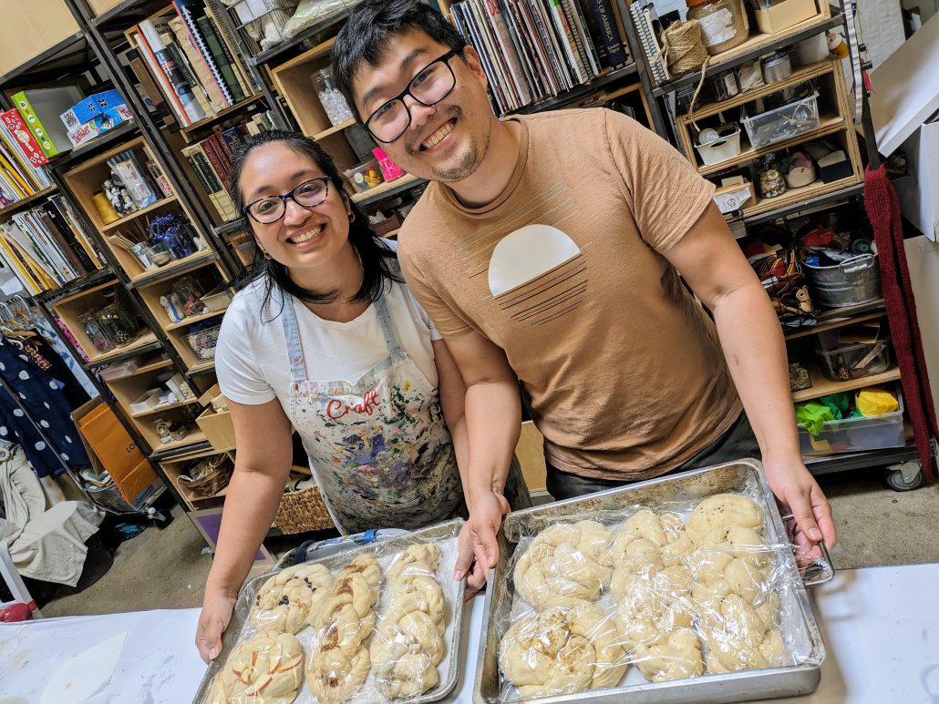 braided loaves ready to go home for baking